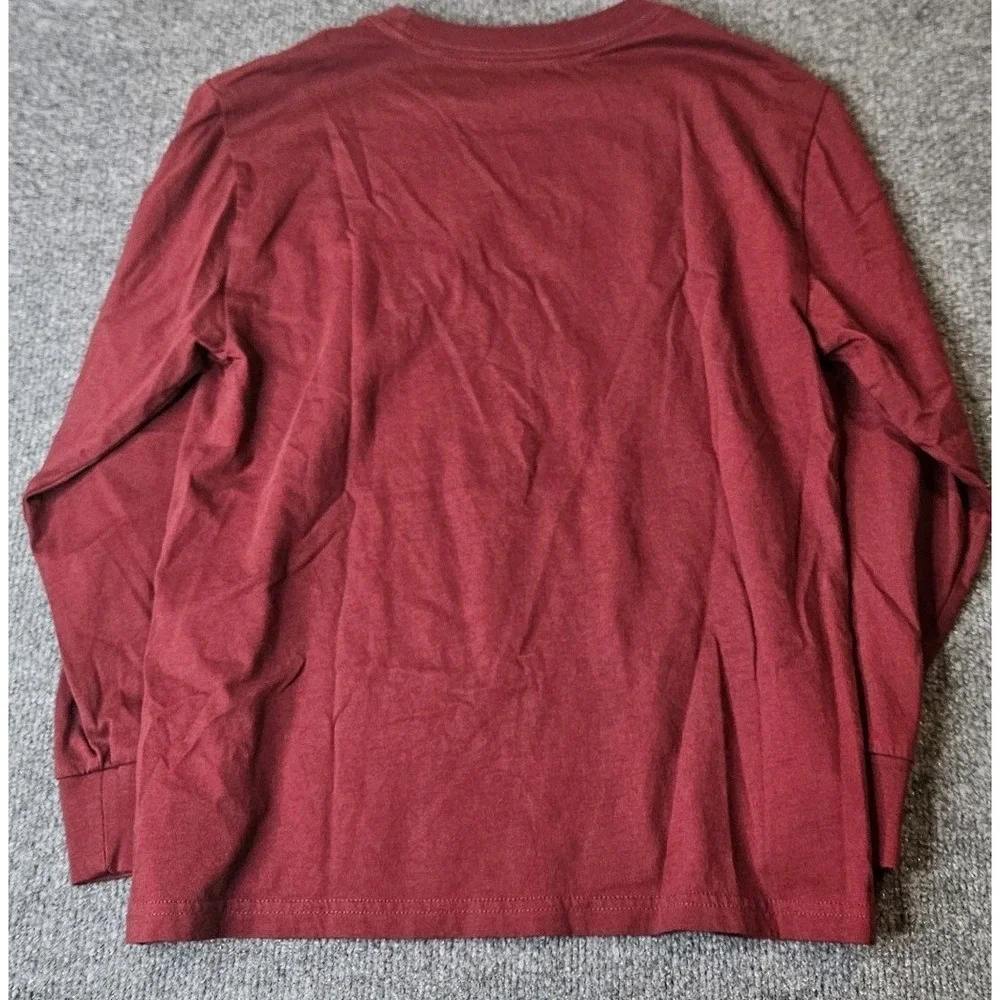 Polo Ralph Lauren Boys Longsleeve Tshirt Crew Neck Dark Red Size‎ Medium 10-12